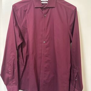 Calvin Klein Deep Red Dress Shirt